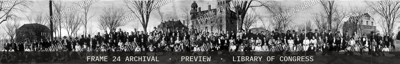 1912, Yankton College (1912), restored vintage black and white photograph