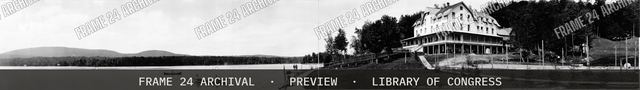 7th Lake House, Fulton Chain of Lakes, vintage black and white photograph