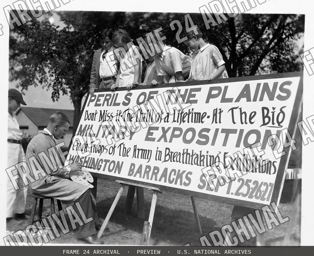 Army Carnival, Washington Barracks, DC, vintage black and white photograph