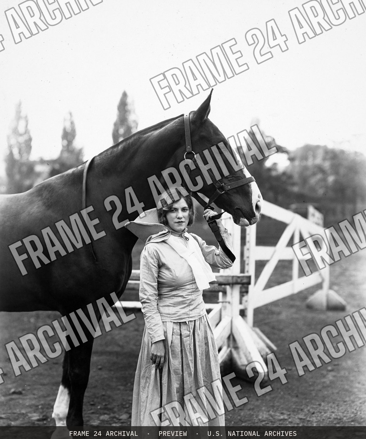Army Carnival, Washington Barracks, DC (1930), restored vintage black and white photograph
