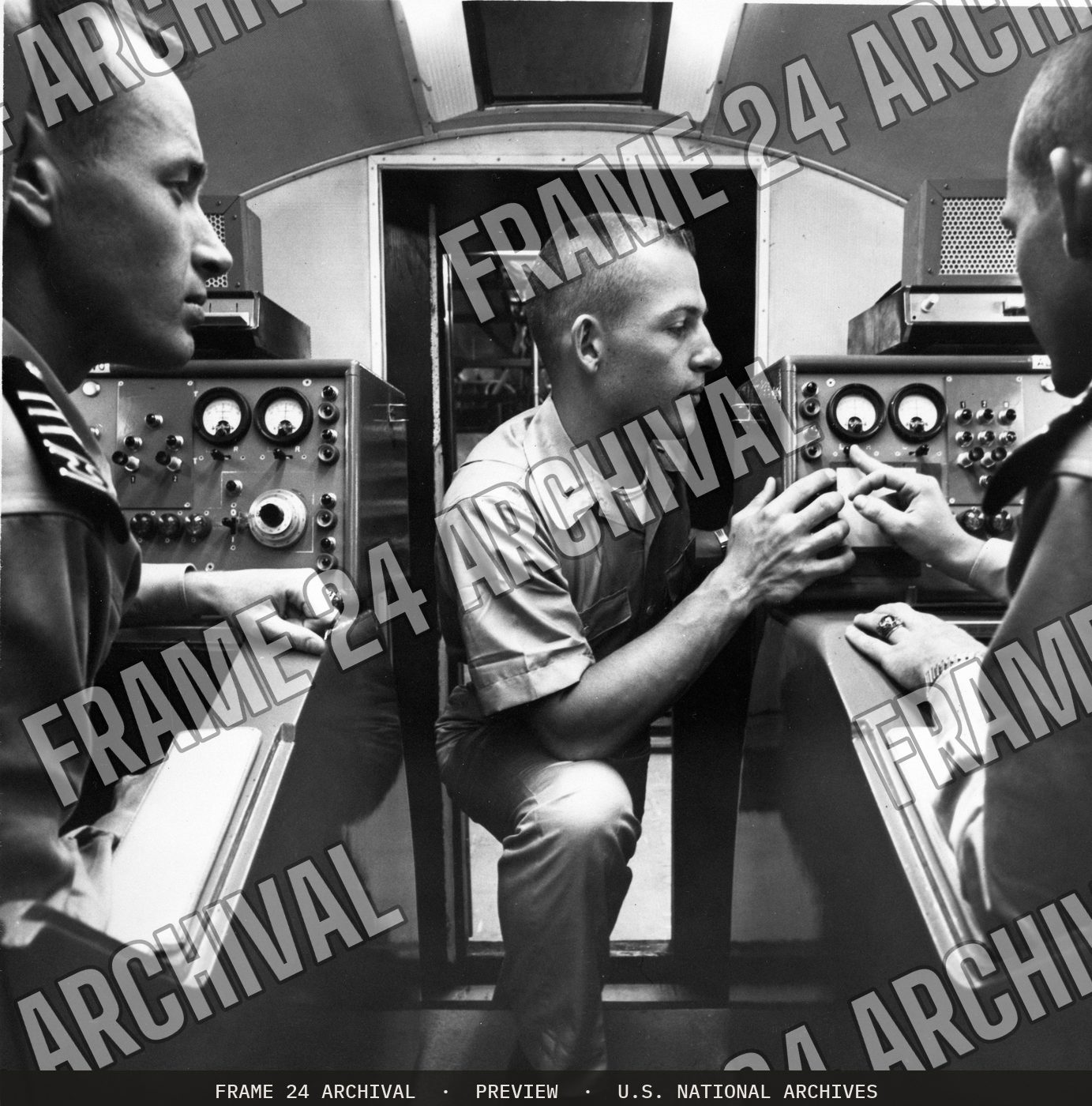 Astronaut Trainees (1962), restored vintage black and white photograph