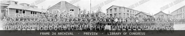 Band and Hdq. detachment, 3rd Army composite reg., (Pershing's own), vintage black and white photograph