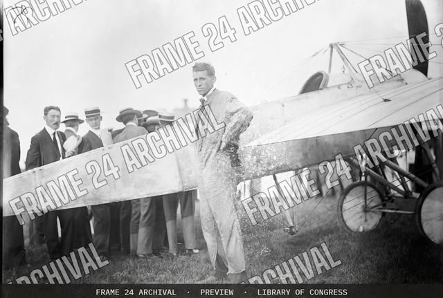 Bleriot Airplane, vintage black and white photograph
