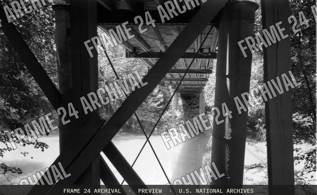 Bridge, vintage black and white photograph