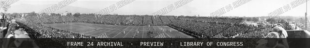 California Football Game, vintage black and white photograph