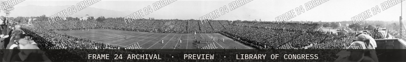 California Football Game (1921), restored vintage black and white photograph