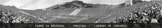 California-Stanford football game, Berkeley, Cailfornia, Nov. 22, vintage black and white photograph