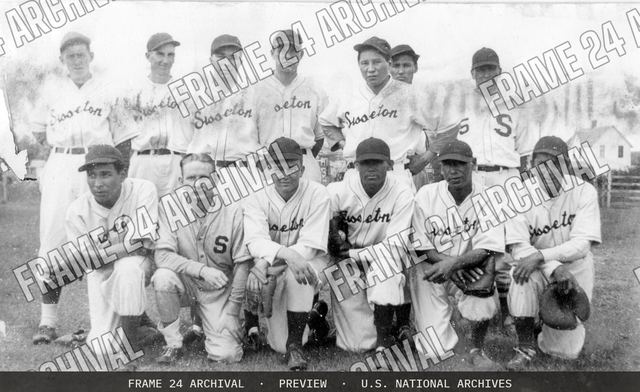 CCC-ID Baseball Team, vintage black and white photograph