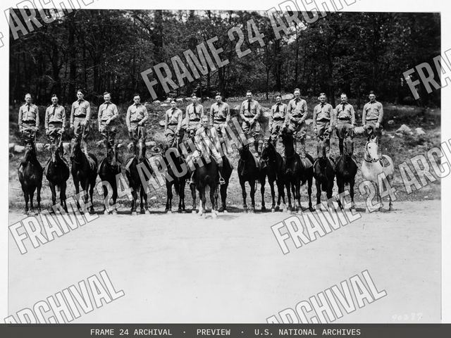Circus Riders - U.S. Military Academy, West Point, New York, vintage black and white photograph