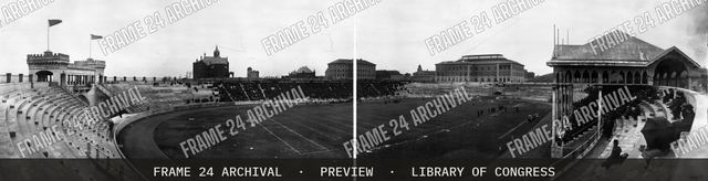 College football game, Syracuse, N.Y, vintage black and white photograph