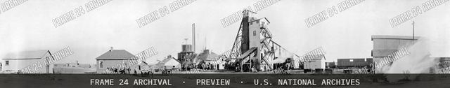 Factory Buildings, vintage black and white photograph