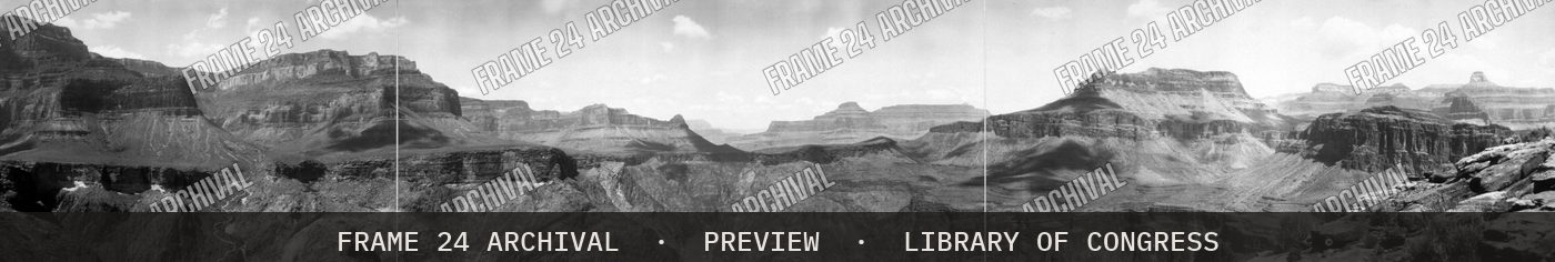 Grand Canyon of the Colorado (1909), restored vintage black and white photograph