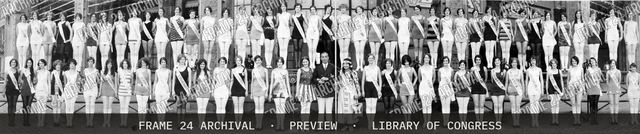 Inter-city beauties, Atlantic City Pageant, vintage black and white photograph
