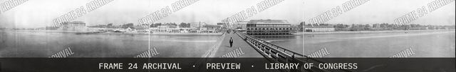Long Beach, California, vintage black and white photograph