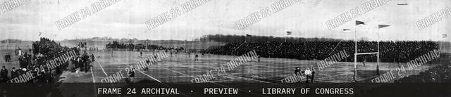 Massillon - Canton football game, vintage black and white photograph