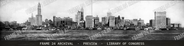 New York skyline, vintage black and white photograph
