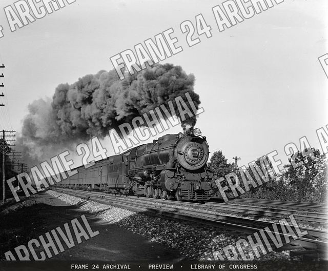 Pennsylvania Railroad : Locomotive PRR 1435, vintage black and white photograph