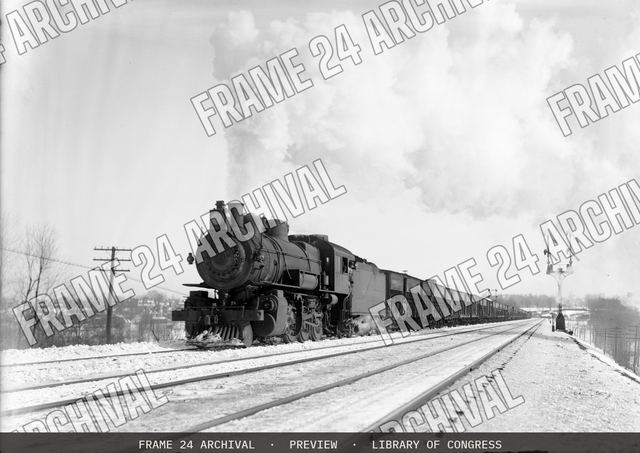 Pennsylvania Railroad : Locomotive PRR 2954, vintage black and white photograph