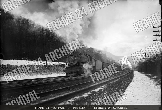 Pennsylvania Railroad : Locomotive PRR 3508, vintage black and white photograph