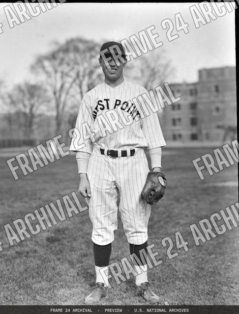 Photograph of Army Baseball Team Member, vintage black and white photograph