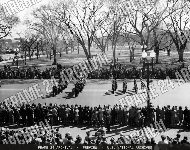 Photograph of Army Day Parade, vintage black and white photograph