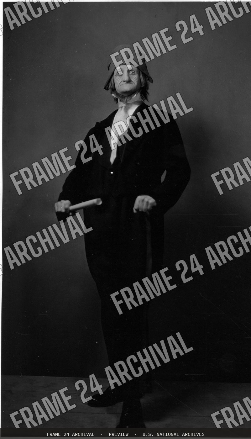 Photograph of Frank Walter, Federal Theatre Circus Clown, restored vintage black and white photograph