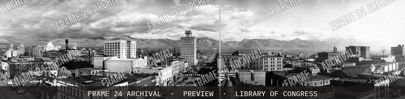 Salt Lake City, Utah (1913), restored vintage black and white photograph
