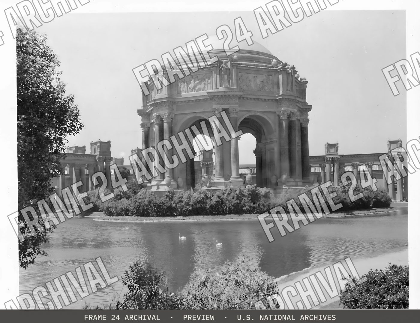 San Francisco, restored vintage black and white photograph