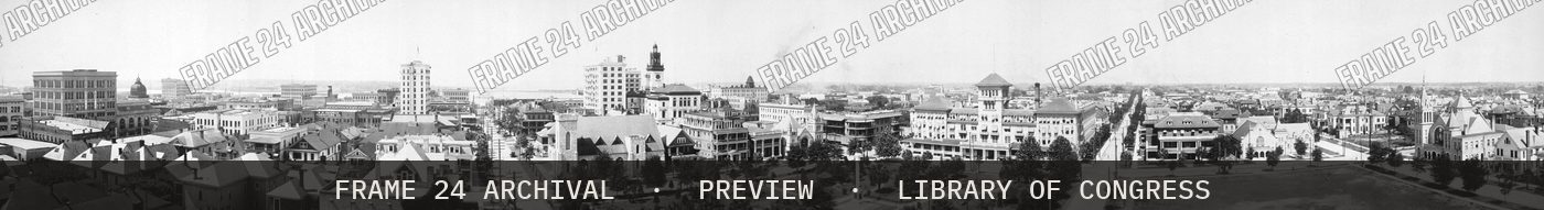 Skyline of Jacksonville (1910), restored vintage black and white photograph