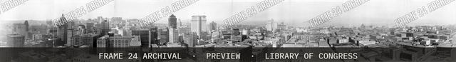 Skyline of San Francisco, vintage black and white photograph