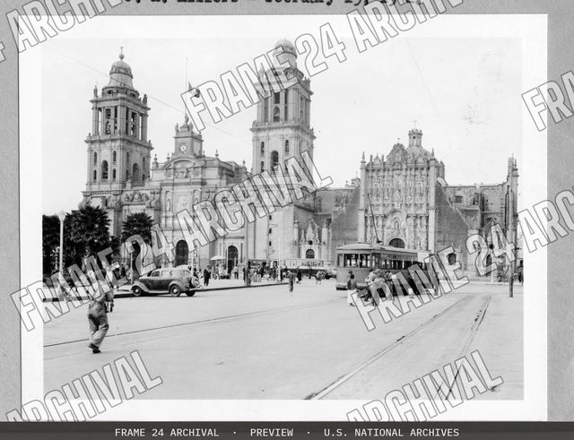 Street Scenes in Mexico City, vintage black and white photograph