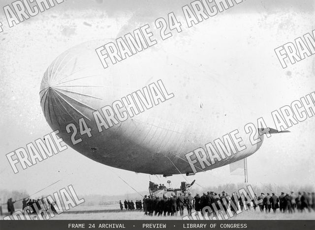 T.C. Army airship, 3/28/23, vintage black and white photograph