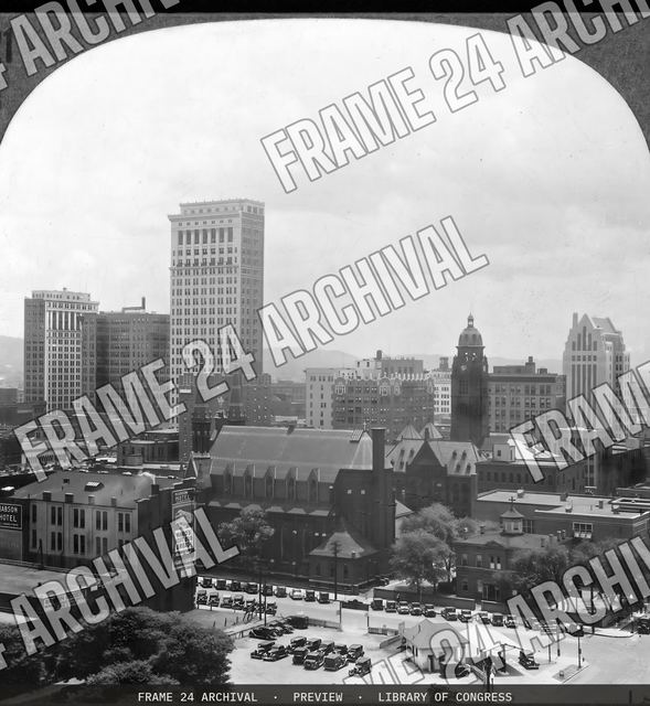 The skyscraper section of Birmingham, Ala, vintage black and white photograph
